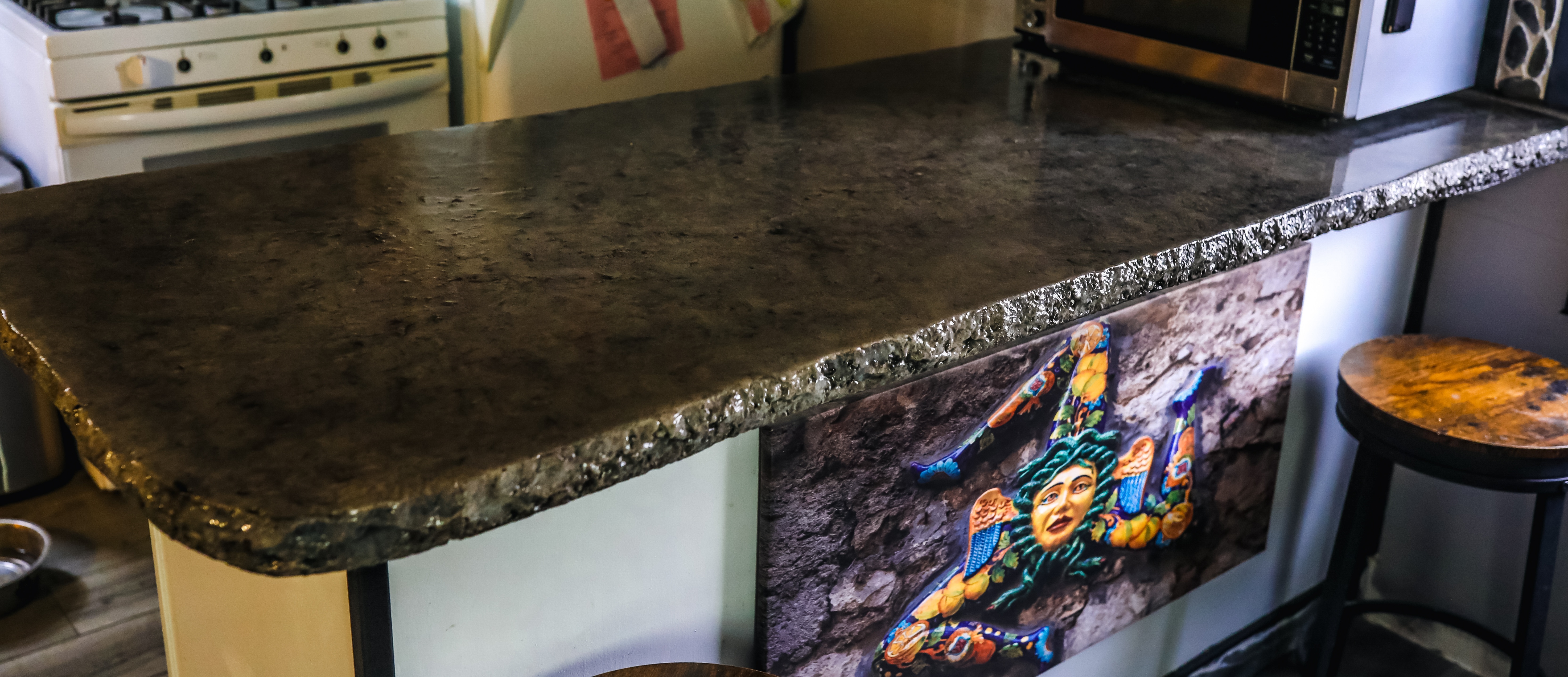 Concrete counter custom work